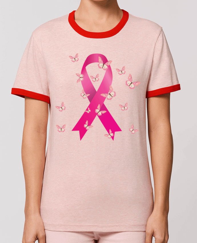 T-Shirt Contrasté Unisexe Stanley RINGER Lutte contre le cancer por jorrie