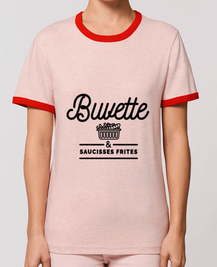 T-Shirt Contrasté Unisexe Stanley RINGER Buvette et Saucisse frites por Rustic