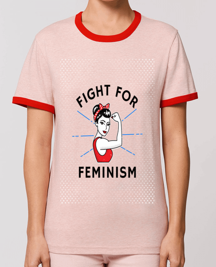 T-Shirt Contrasté Unisexe Stanley RINGER Fight for féminism por Vise Shine your life