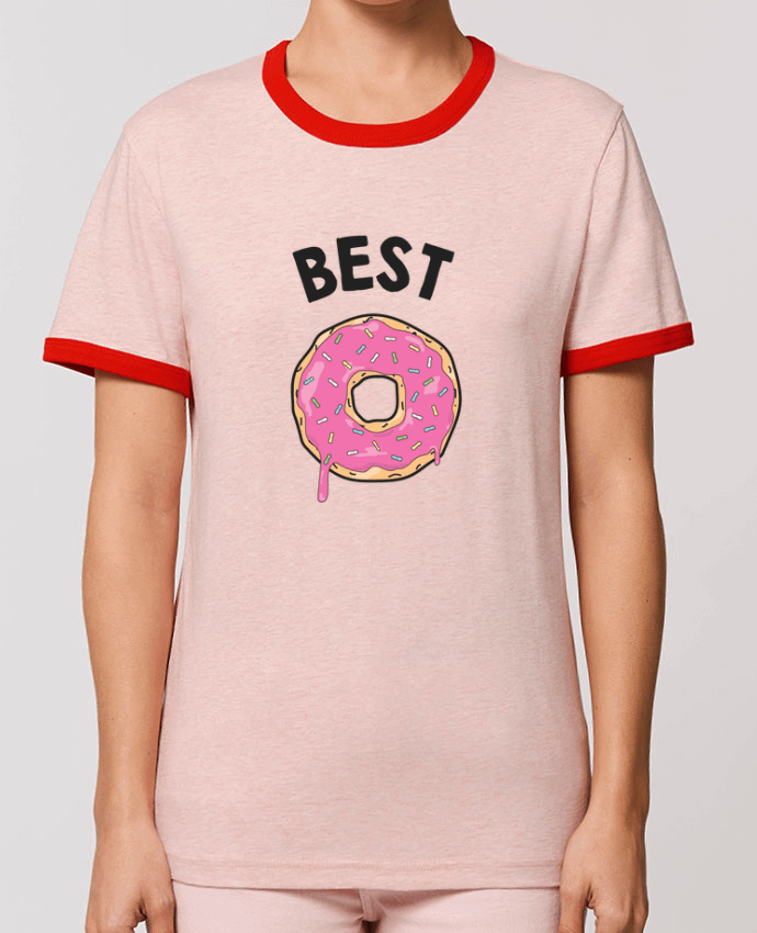 T-Shirt Contrasté Unisexe Stanley RINGER Best Friends donut coffee by tunetoo