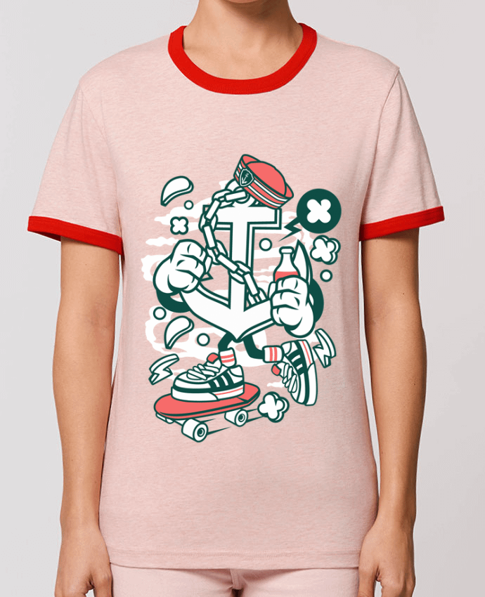 T-shirt Ancre Skateboard Cartoon | By Kap Atelier Cartoon par Kap Atelier