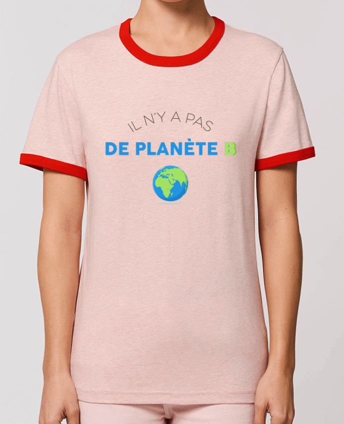 T-Shirt Contrasté Unisexe Stanley RINGER Il n'y pas de planète B por tunetoo