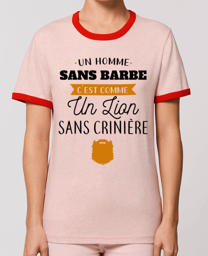 T-Shirt Contrasté Unisexe Stanley RINGER Un homme sans barbe by La boutique de Laura