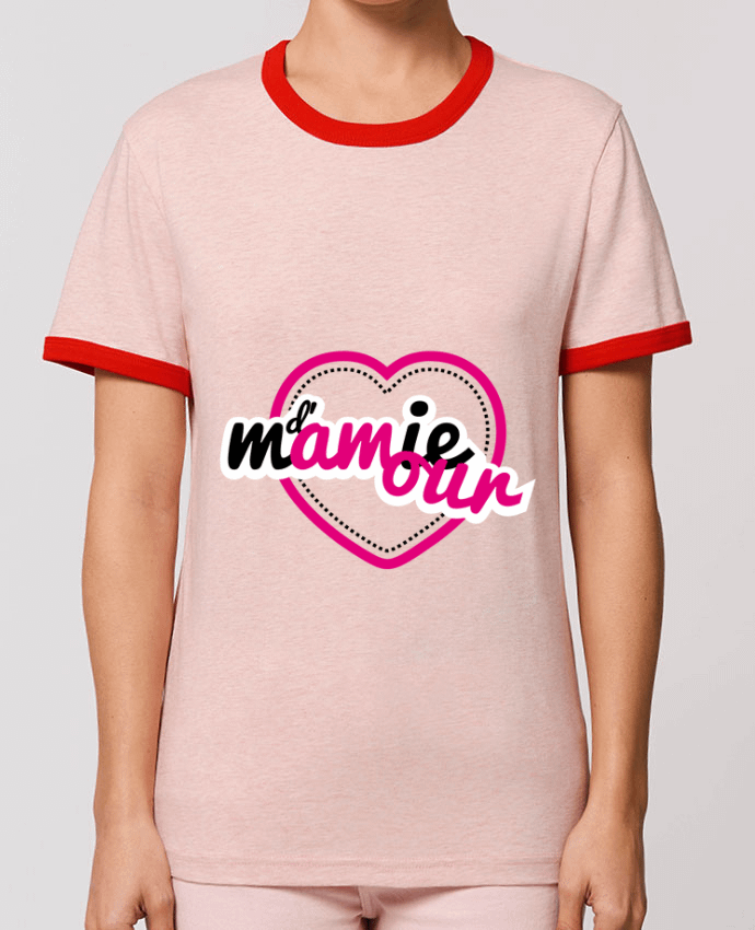 T-Shirt Contrasté Unisexe Stanley RINGER Mamie d'amour por GraphiCK-Kids