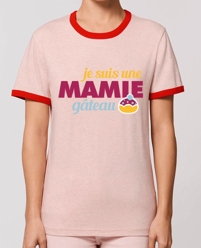 T-Shirt Contrasté Unisexe Stanley RINGER Je suis une mamie gâteau por GraphiCK-Kids