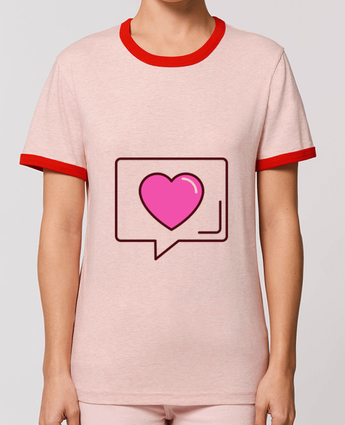 T-Shirt Contrasté Unisexe Stanley RINGER Message d'amour by SébCreator