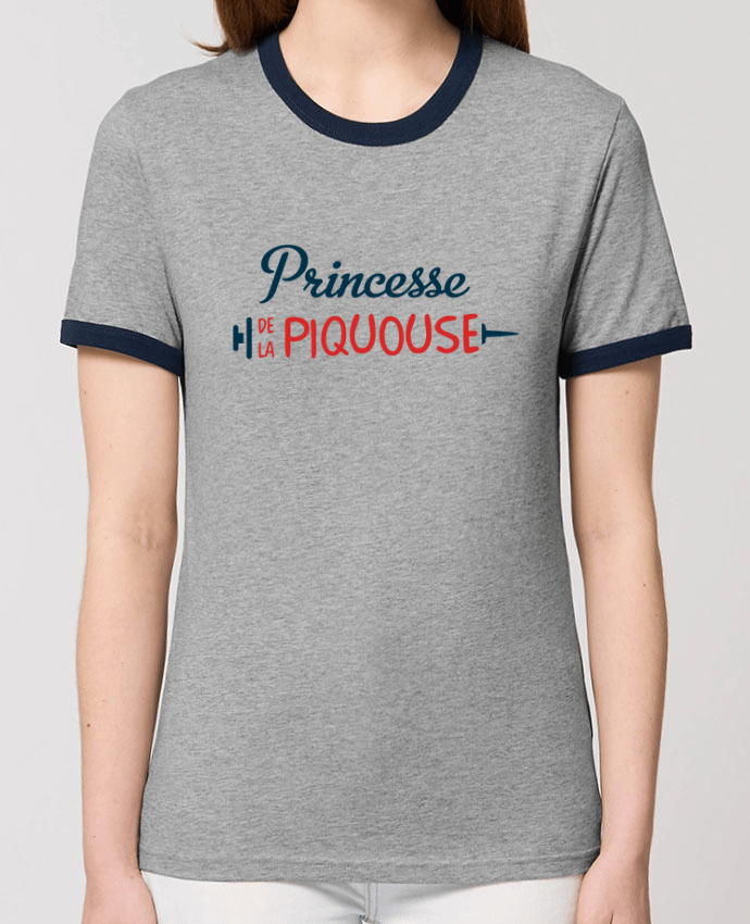 T-Shirt Contrasté Unisexe Stanley RINGER Princesse de la piquouse by tunetoo