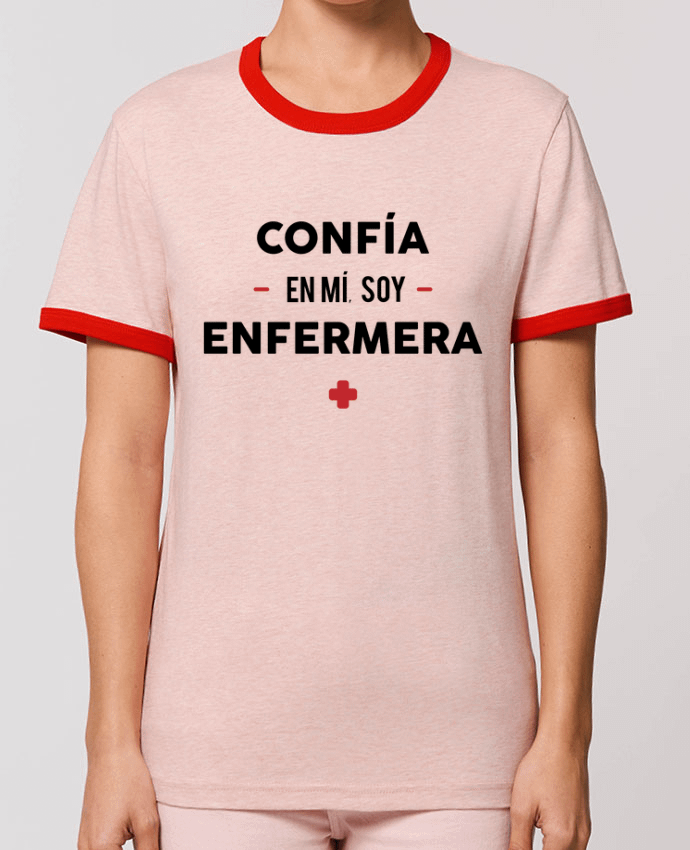 T-Shirt Contrasté Unisexe Stanley RINGER Confia en mi, soy enfermera by tunetoo