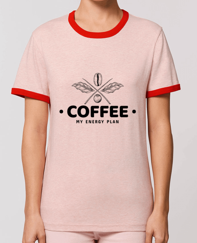 T-Shirt Contrasté Unisexe Stanley RINGER Coffee my energy plan por Bossmark