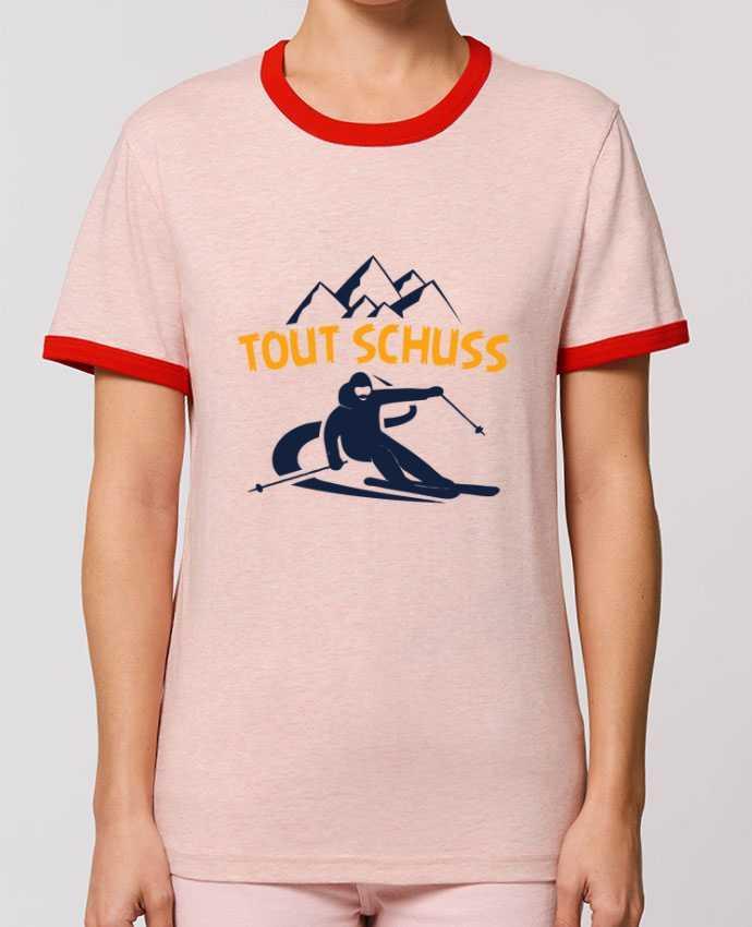 T-Shirt Contrasté Unisexe Stanley RINGER Tout Schuss - Ski por tunetoo