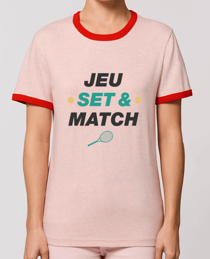 T-Shirt Contrasté Unisexe Stanley RINGER Jeu Set & Match por tunetoo
