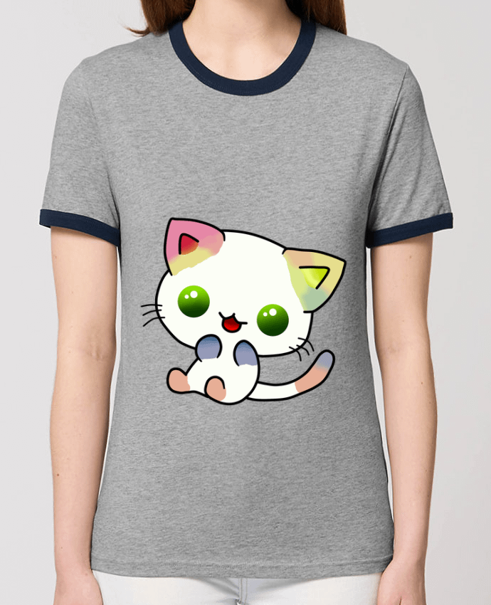 T-Shirt Contrasté Unisexe Stanley RINGER Gato Coloreado by MaaxLoL