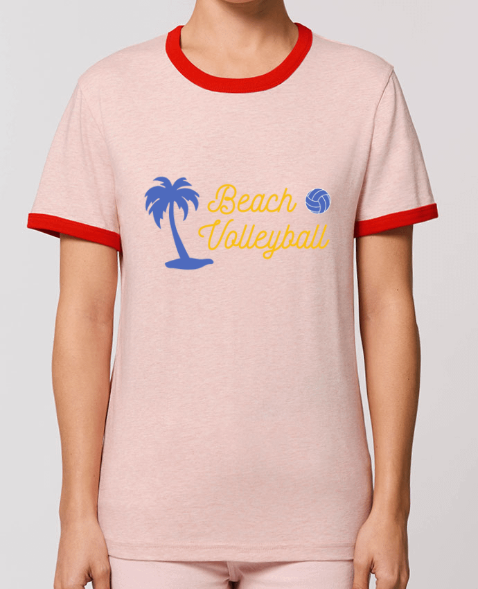 T-Shirt Contrasté Unisexe Stanley RINGER Beach volleyball por tunetoo