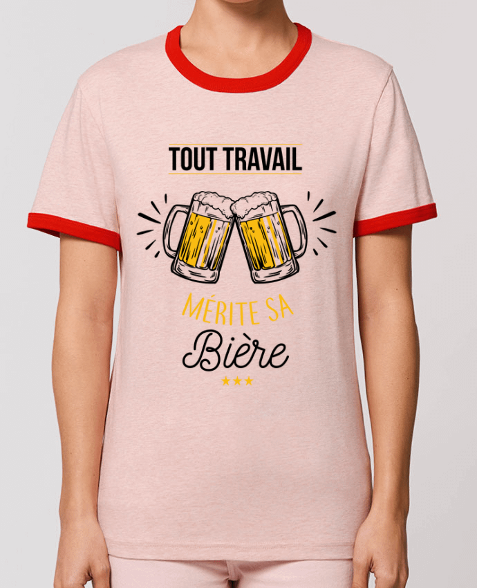 T-shirt Tout travail mérite sa bière par La boutique de Laura