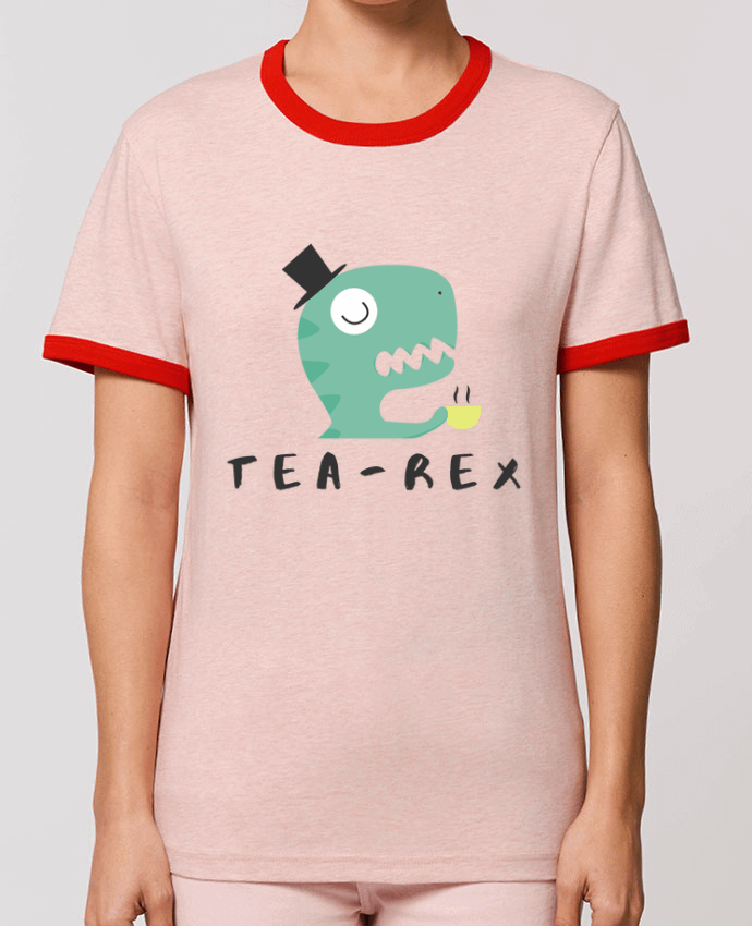 T-Shirt Contrasté Unisexe Stanley RINGER brodé Tea-rex Par  tunetoo