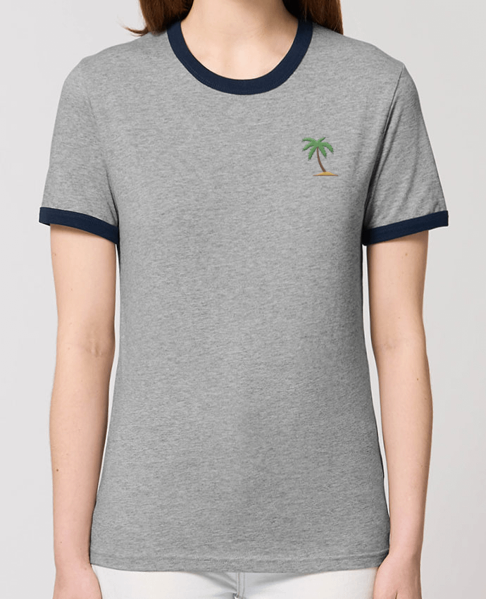 T-shirt brodé Palm Tree Par  tunetoo