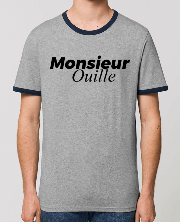 Unisex ringer t-shirt Ringer Monsieur Ouille by tunetoo