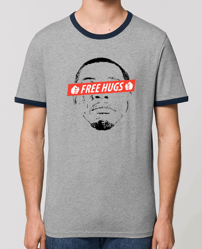 Unisex ringer t-shirt Ringer Free Hugs by tunetoo
