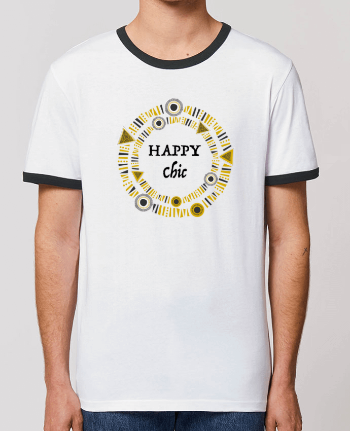 CAMISETA BORDES EN CONTRASTE UNISEX Stanley RINGER Happy Chic por LF Design