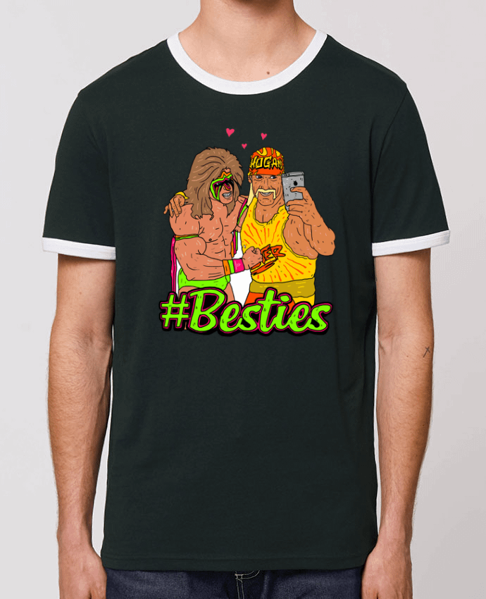 Unisex ringer t-shirt Ringer #Besties Catch by Nick cocozza
