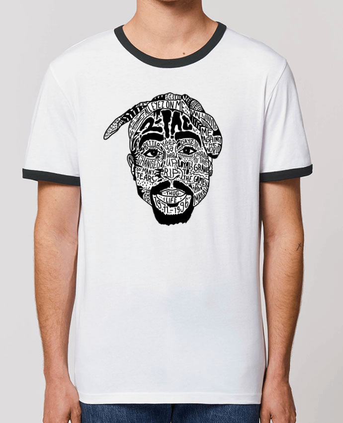Unisex ringer t-shirt Ringer Tupac by Nick cocozza