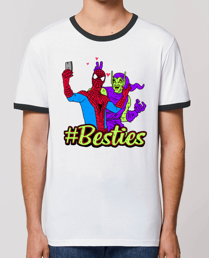 T-shirt #Besties Spiderman par Nick cocozza