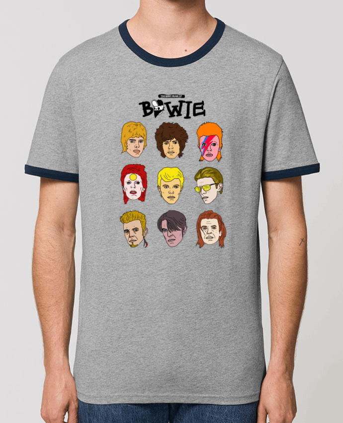 Unisex ringer t-shirt Ringer Bowie by Nick cocozza