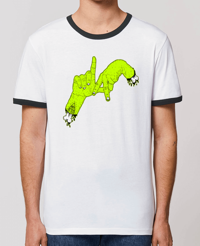 Unisex ringer t-shirt Ringer LA Zombie by Nick cocozza