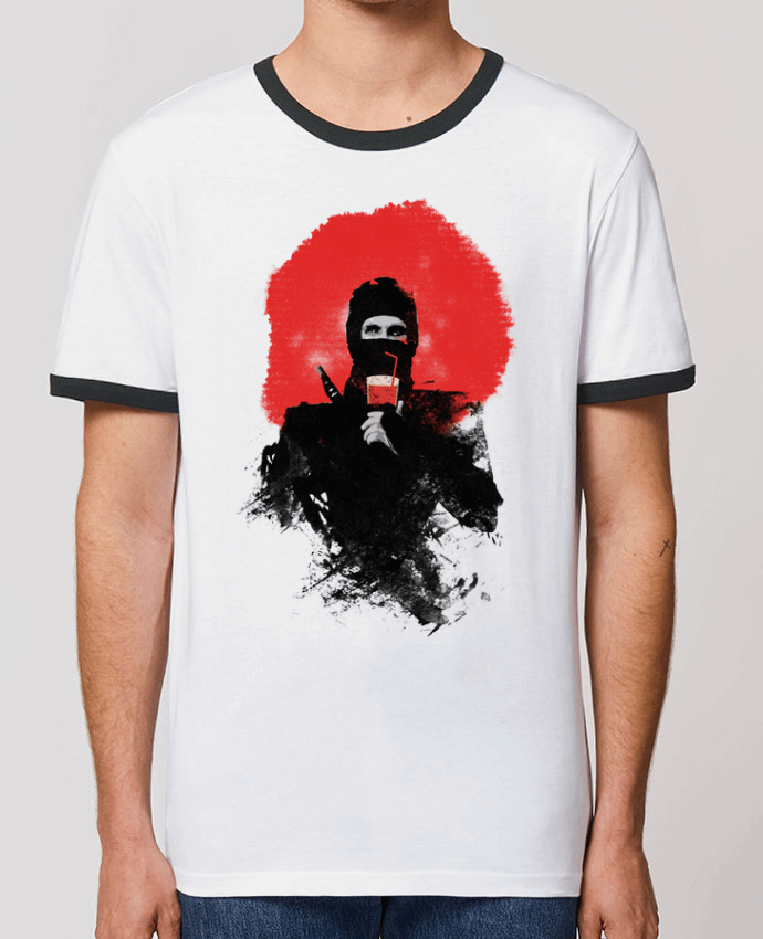 Unisex ringer t-shirt Ringer American ninja by robertfarkas
