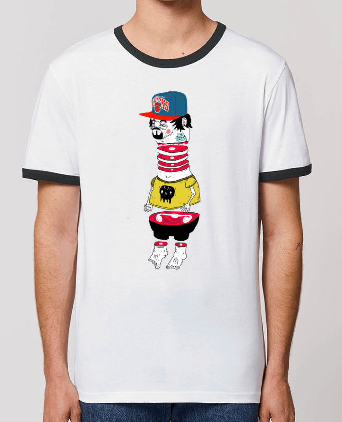 Unisex ringer t-shirt Ringer Chopsuey by Nick cocozza