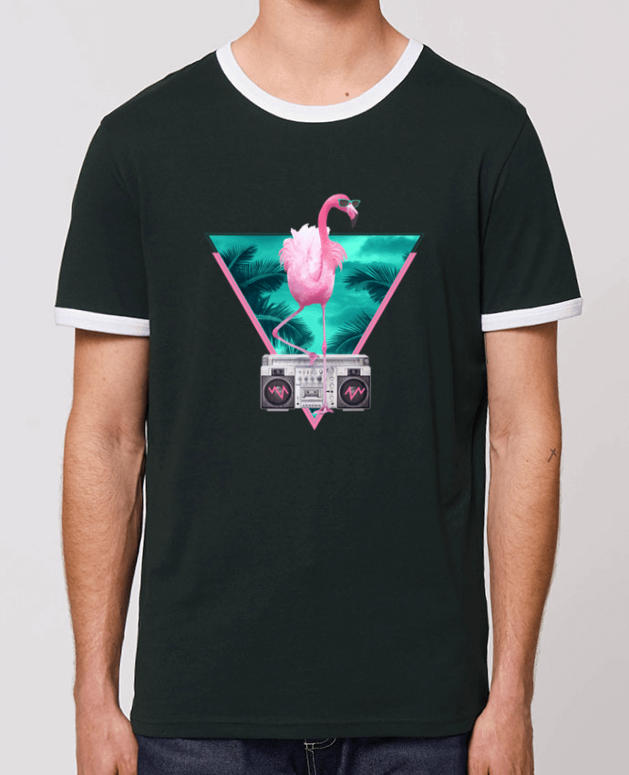 T-Shirt Contrasté Unisexe Stanley RINGER Miami flamingo by robertfarkas