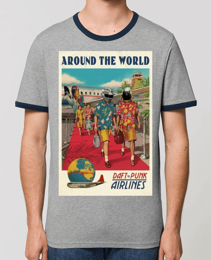T-Shirt Contrasté Unisexe Stanley RINGER Arount the World by 