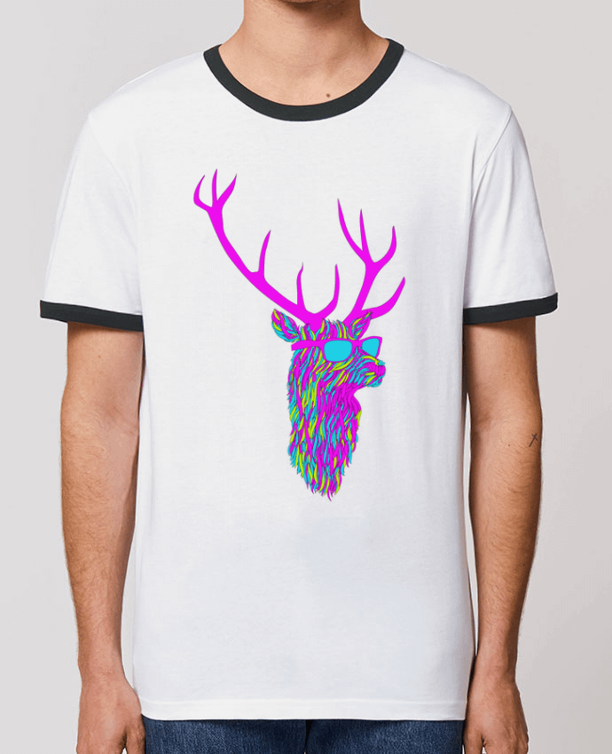 Unisex ringer t-shirt Ringer Party deer by robertfarkas