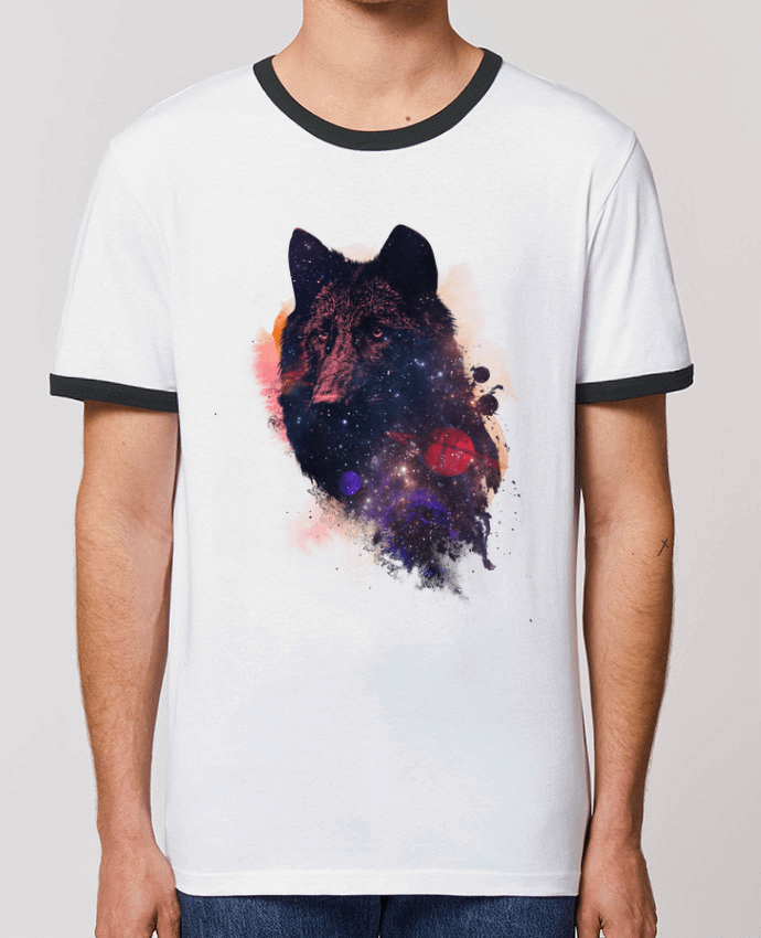 Unisex ringer t-shirt Ringer Universal wolf by robertfarkas