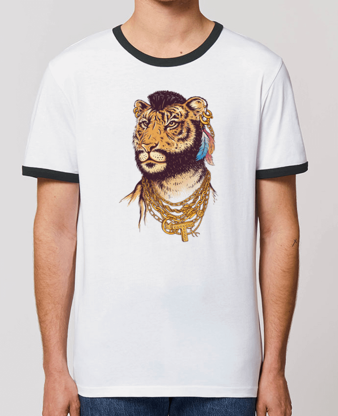 Unisex ringer t-shirt Ringer Mr tiger by Enkel Dika