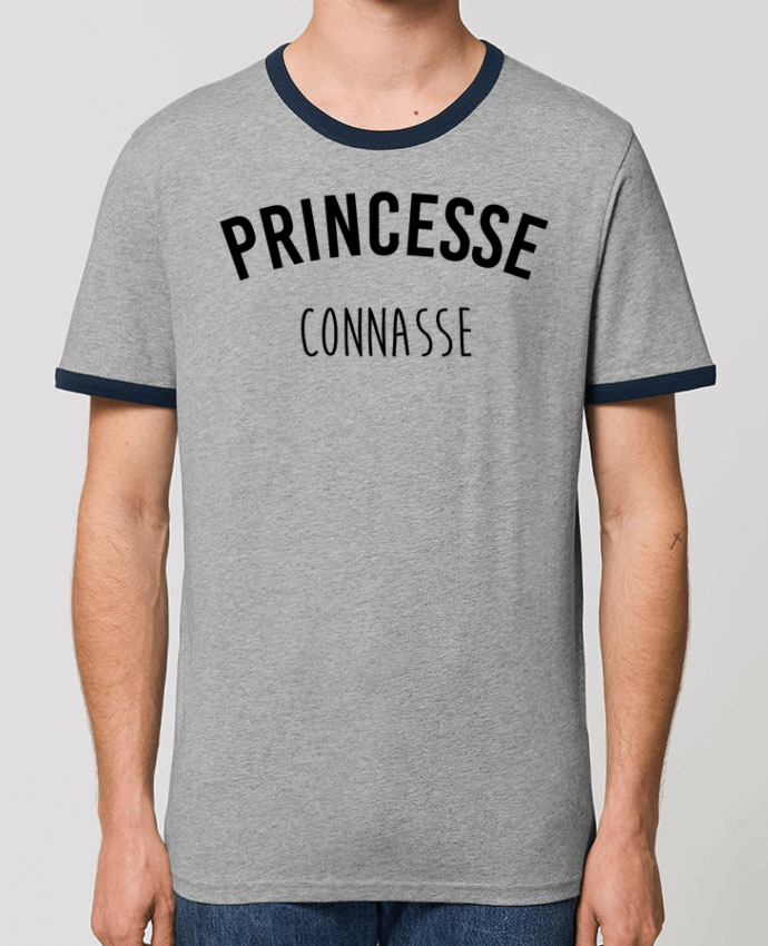 Unisex ringer t-shirt Ringer Princesse Connasse by La boutique de Laura