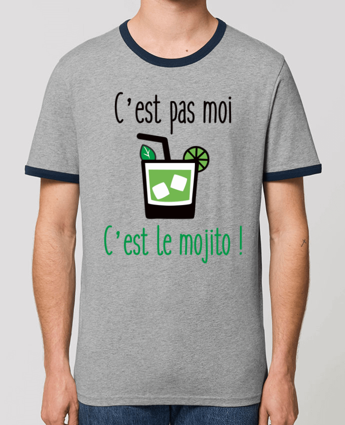 T-Shirt Contrasté Unisexe Stanley RINGER C'est pas moi c'est le mojito by Benichan