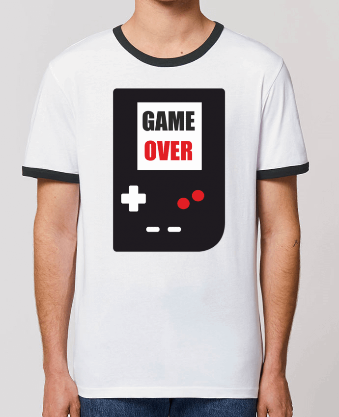 CAMISETA BORDES EN CONTRASTE UNISEX Stanley RINGER Game Over Console Game Boy por Benichan