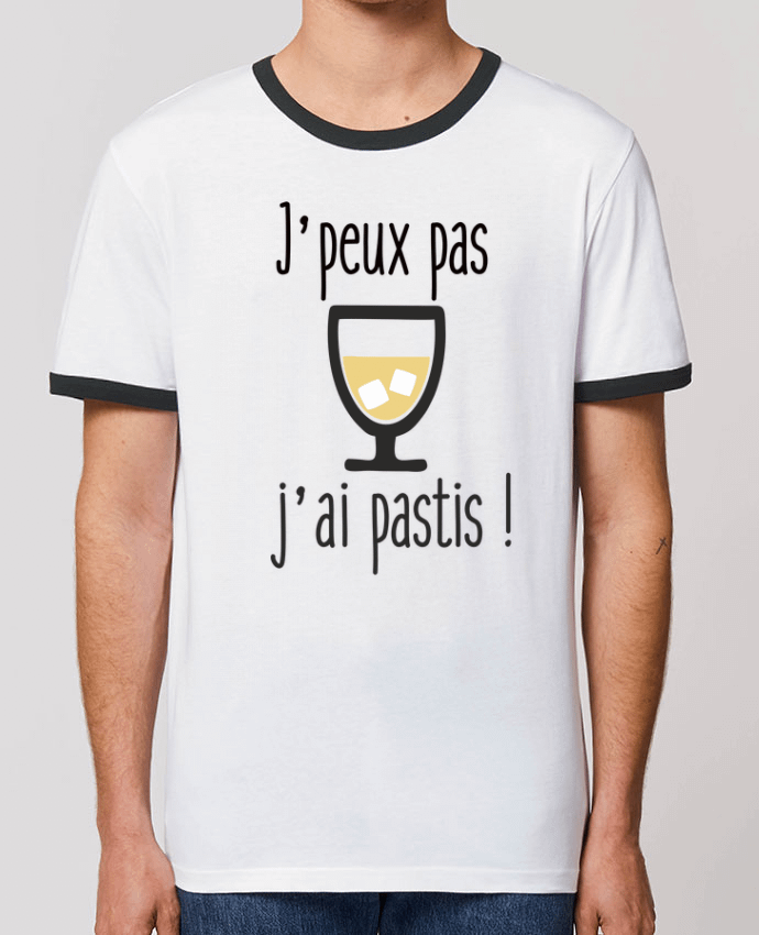 T-Shirt Contrasté Unisexe Stanley RINGER J'peux pas j'ai pastis by Benichan