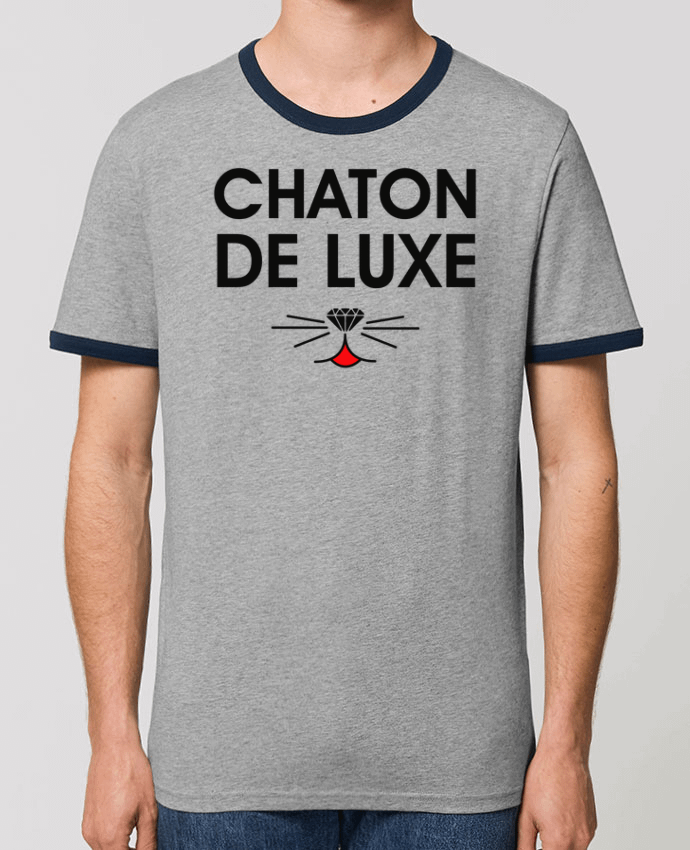 Unisex ringer t-shirt Ringer Chaton de luxe by tunetoo