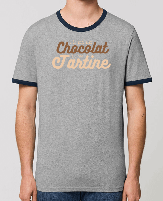 T-Shirt Contrasté Unisexe Stanley RINGER Tu es le chocolat de ma tartine by tunetoo