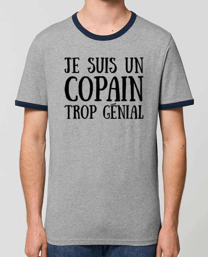 CAMISETA BORDES EN CONTRASTE UNISEX Stanley RINGER Je suis un copain trop génial por tunetoo