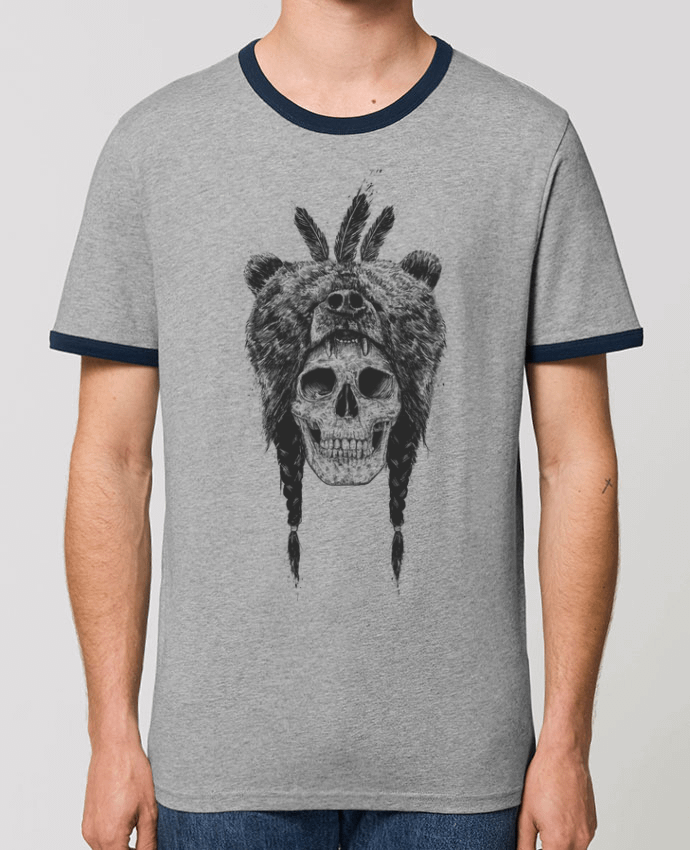 Unisex ringer t-shirt Ringer Dead Shaman by Balàzs Solti