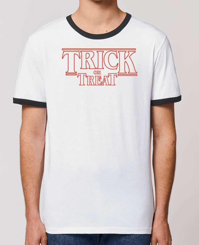 Unisex ringer t-shirt Ringer Trick or Treat by tunetoo