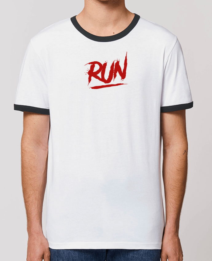 Unisex ringer t-shirt Ringer Run by tunetoo