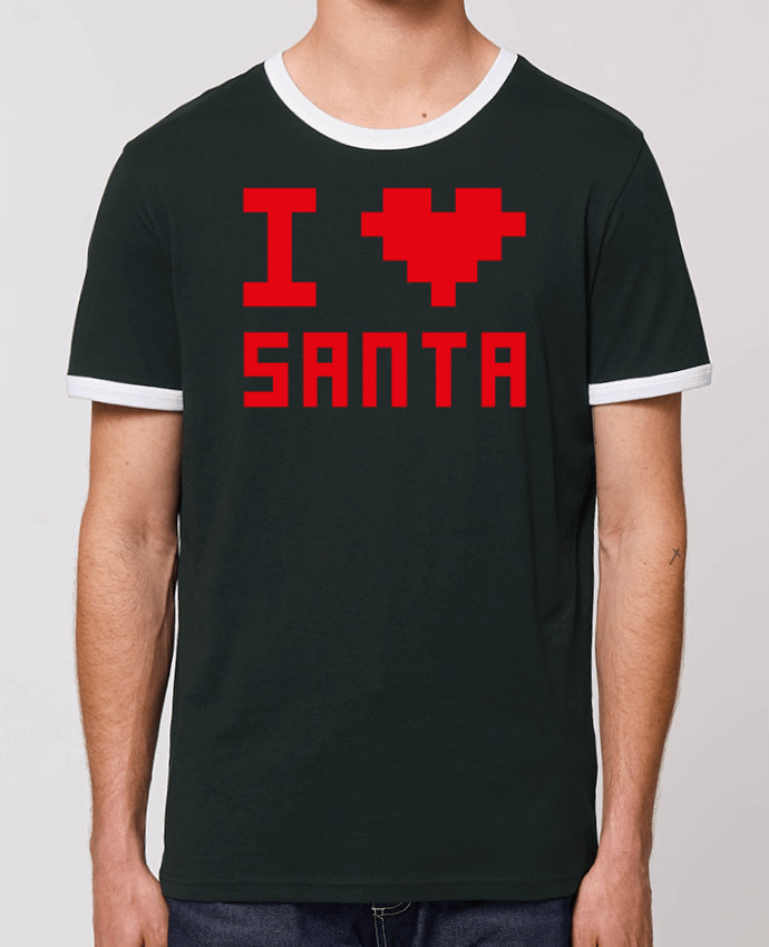 Unisex ringer t-shirt Ringer I LOVE SANTA by tunetoo