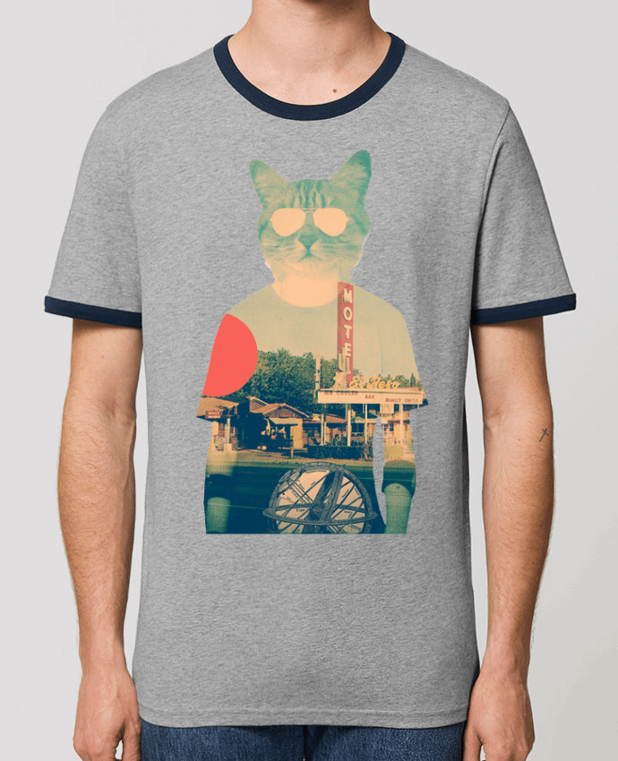 T-Shirt Contrasté Unisexe Stanley RINGER Cool cat by ali_gulec