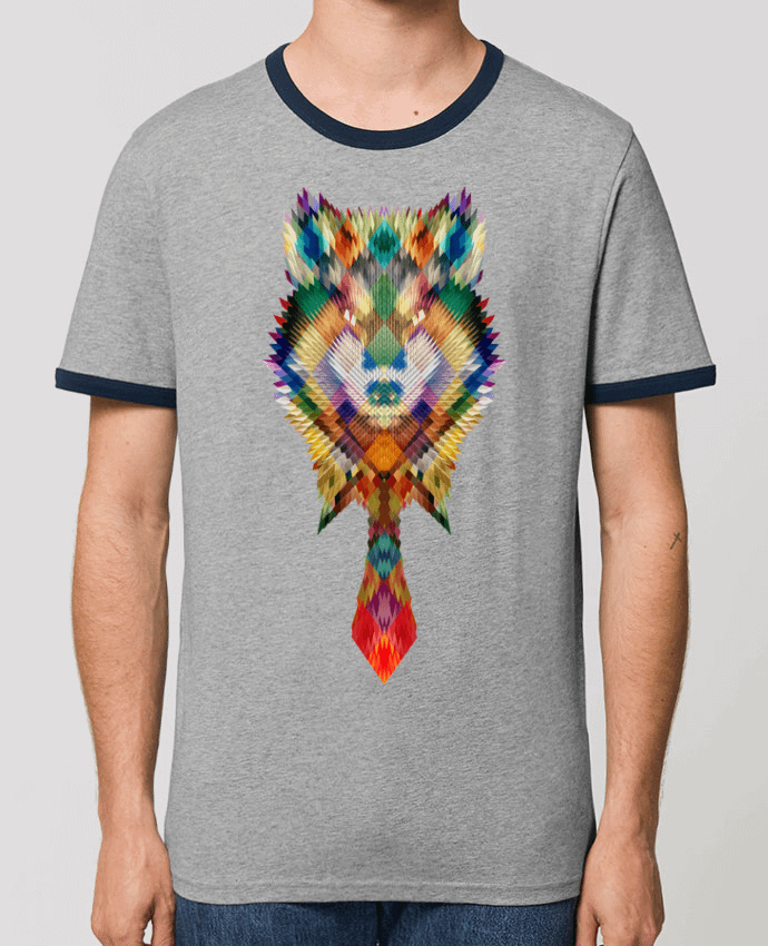 Unisex ringer t-shirt Ringer Corporate wolf by ali_gulec