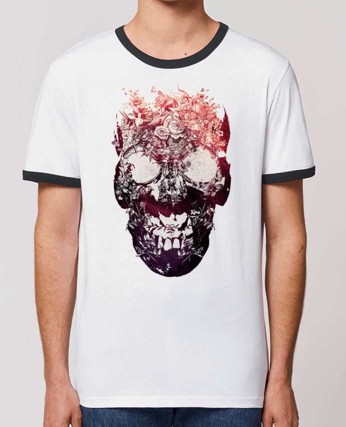 T-Shirt Contrasté Unisexe Stanley RINGER Floral skull  ali_gulec