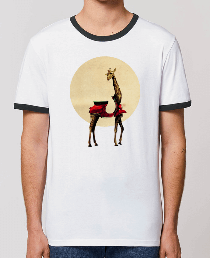 Unisex ringer t-shirt Ringer Giraffe by ali_gulec
